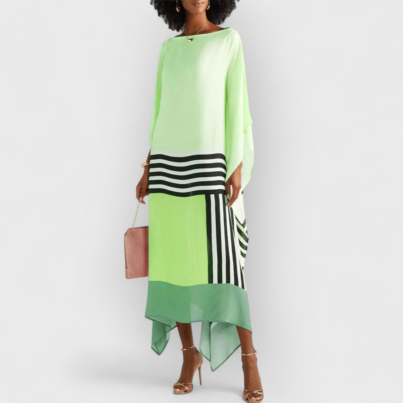 Pink Candy Stripe Kaftan