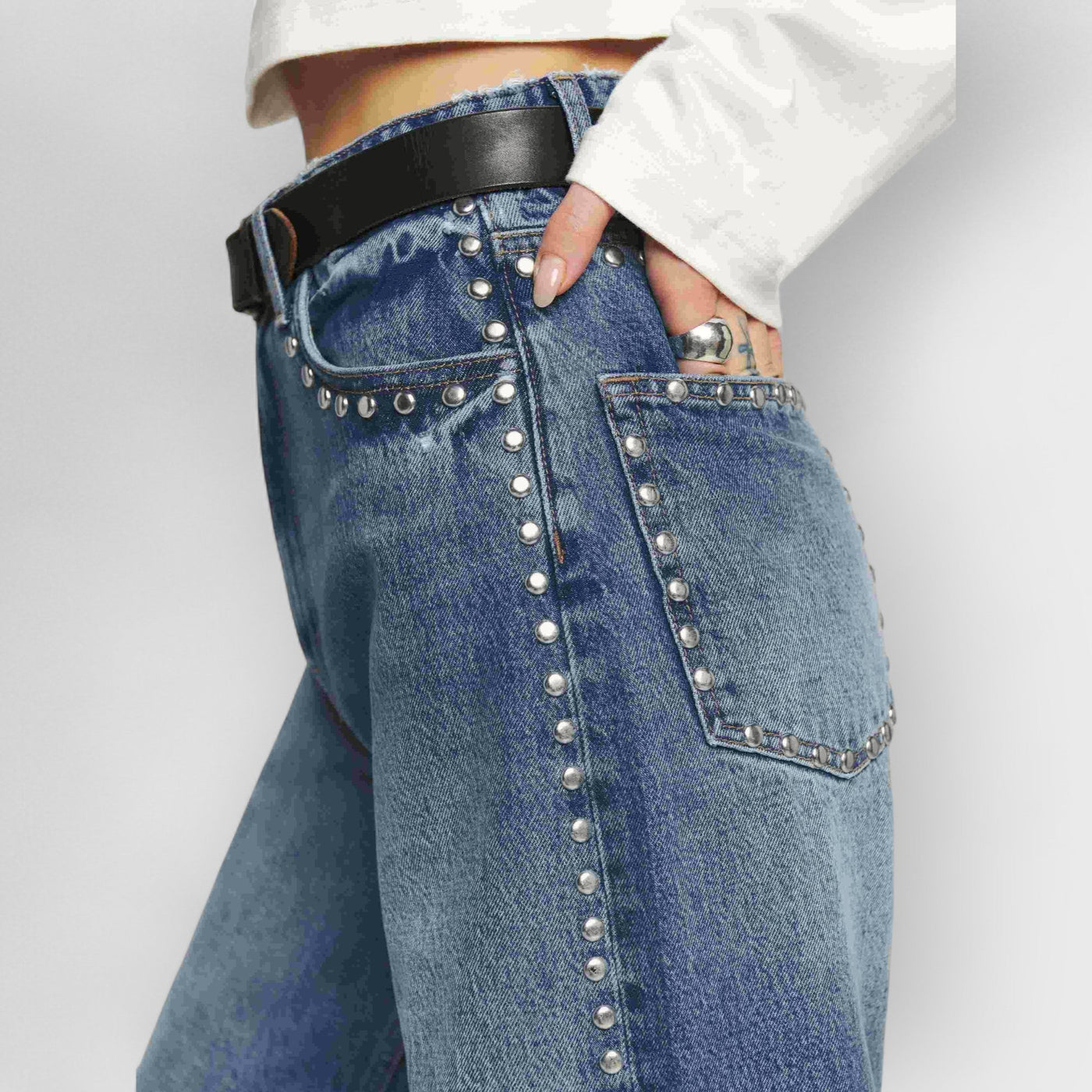 Cary High Rise slouchy Wide Leg Jeans