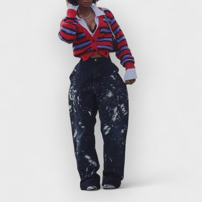 Splash Art Work Jeans