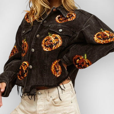 Pumpkin Sequin Oversized Jacket