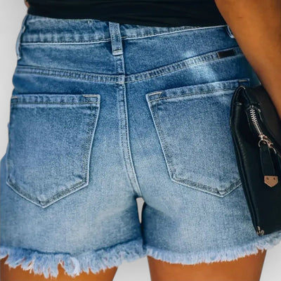 Stylish Ripped Denim Shorts