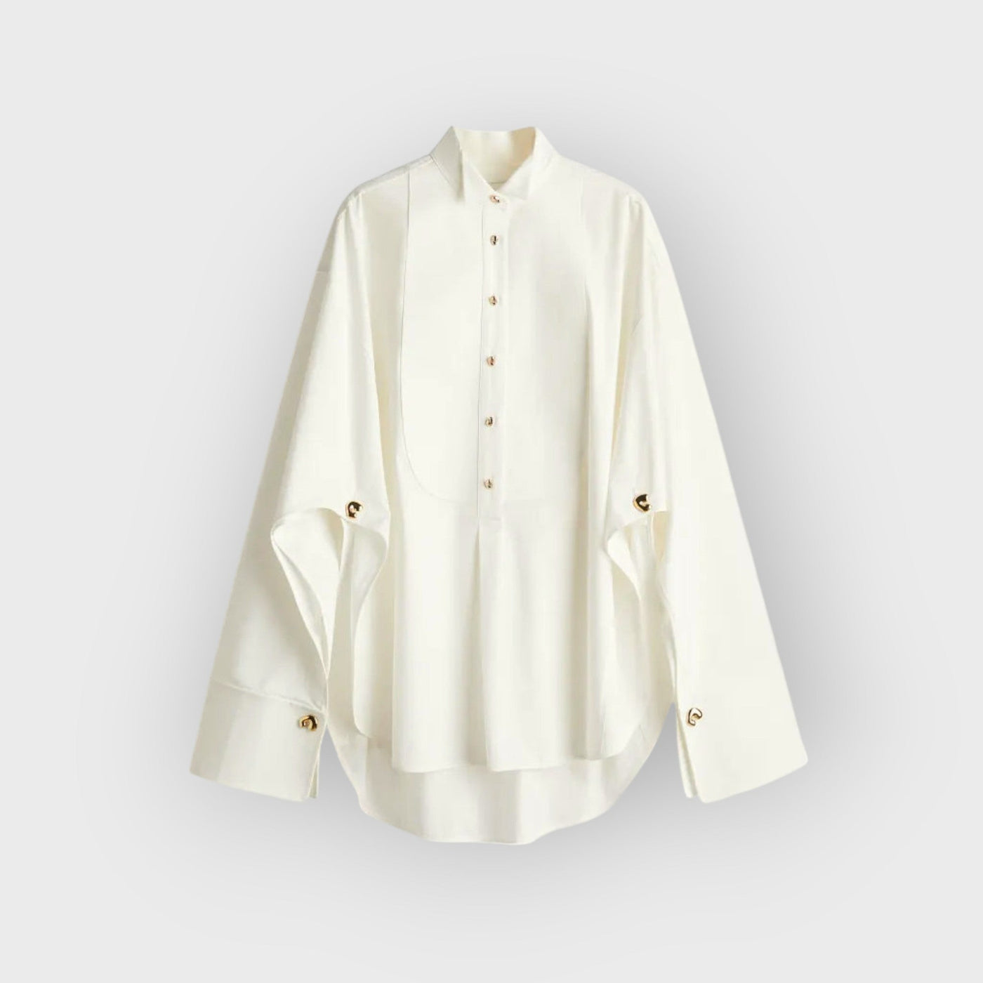 Statement Button Tuxedo Shirt & Fringed Trim Pants