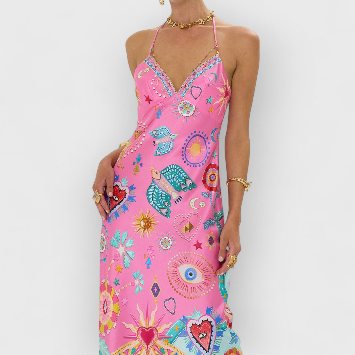 Chain Strap Maxi Dress