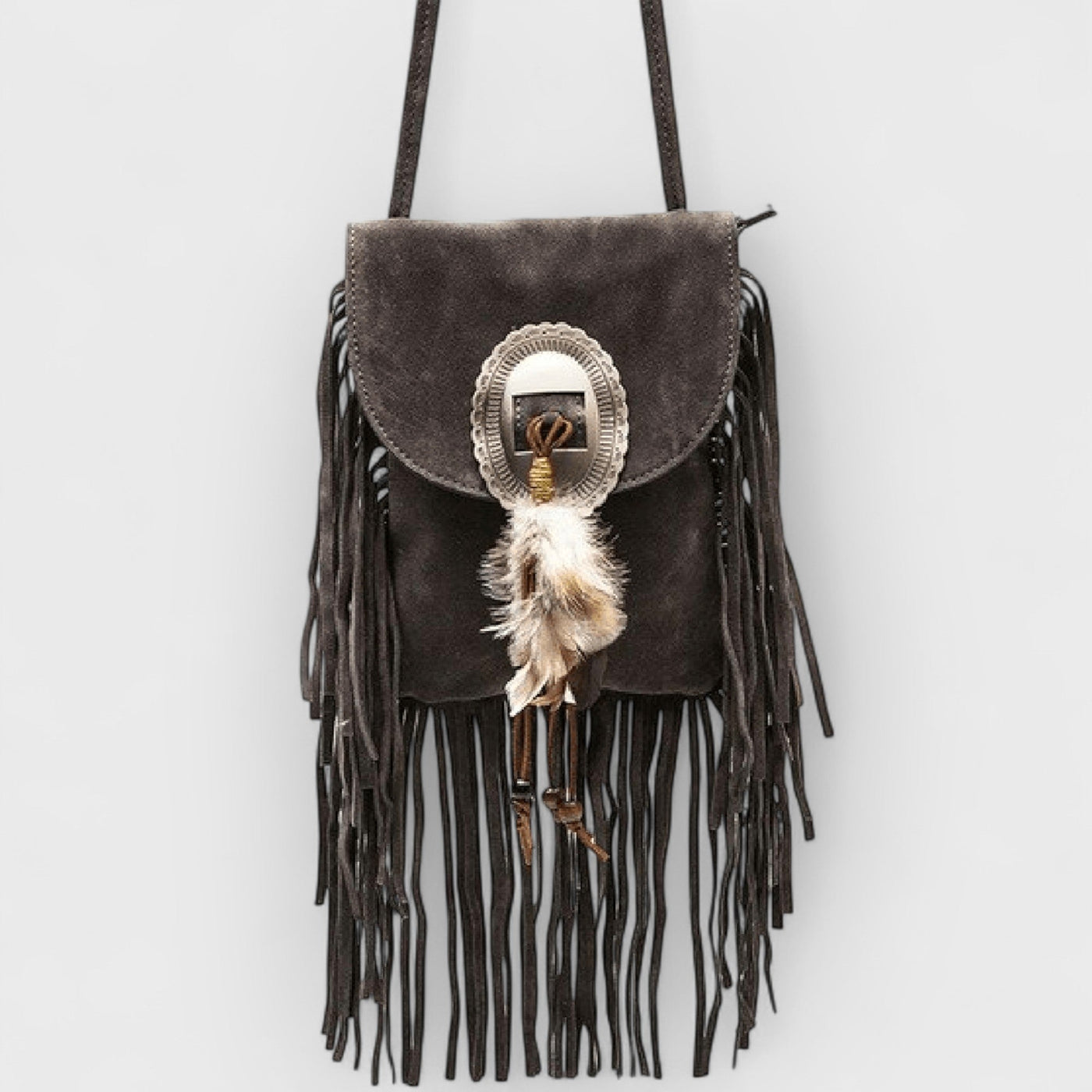 Western Crossbody Bag With Fringe