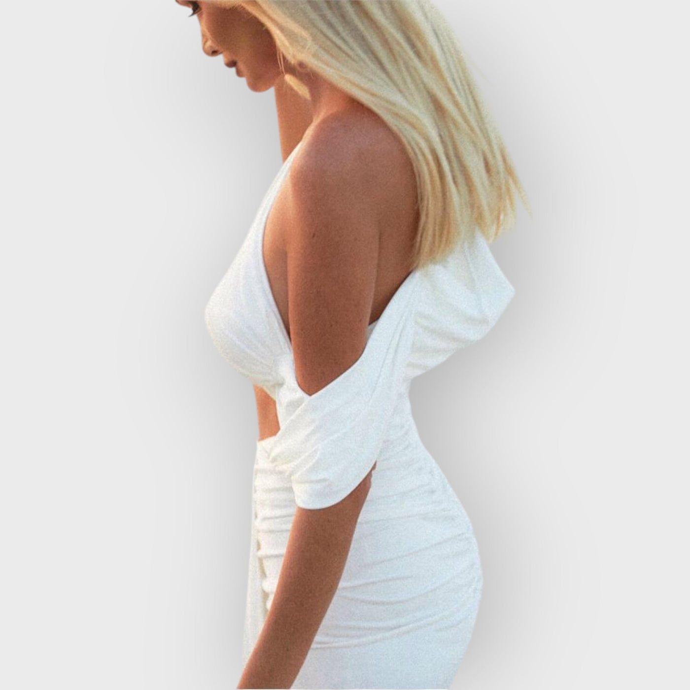 Greek Goddess Cutout Waist Modal Maxi Dress