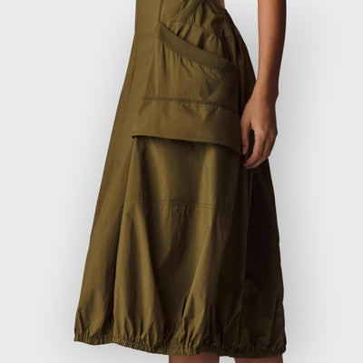 Daily Practice Fastpack Bubble-Hem Midi Dress