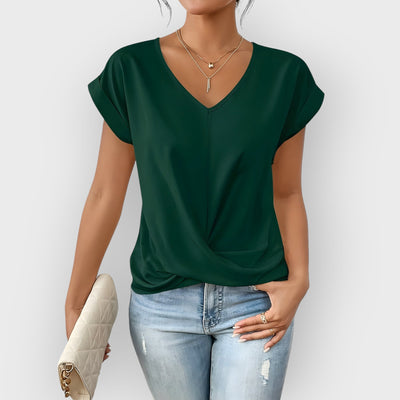 Maia V-Neck Tie Front Top