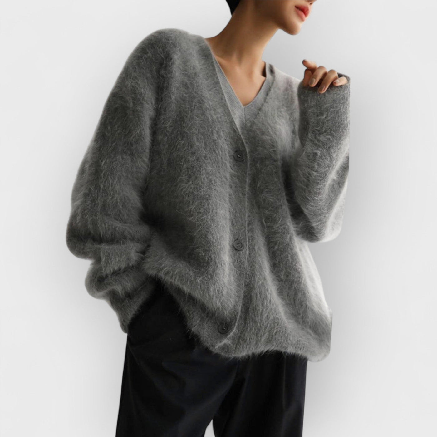 Vegan Knit Long Sleeve Cardigan