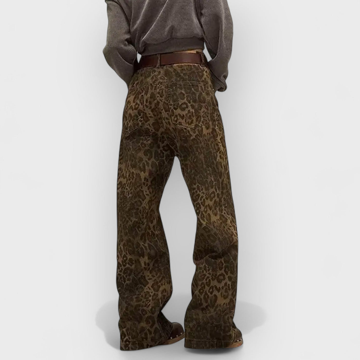 Vintage Leopard Print Jeans