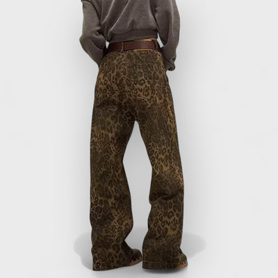 Vintage Leopard Print Jeans
