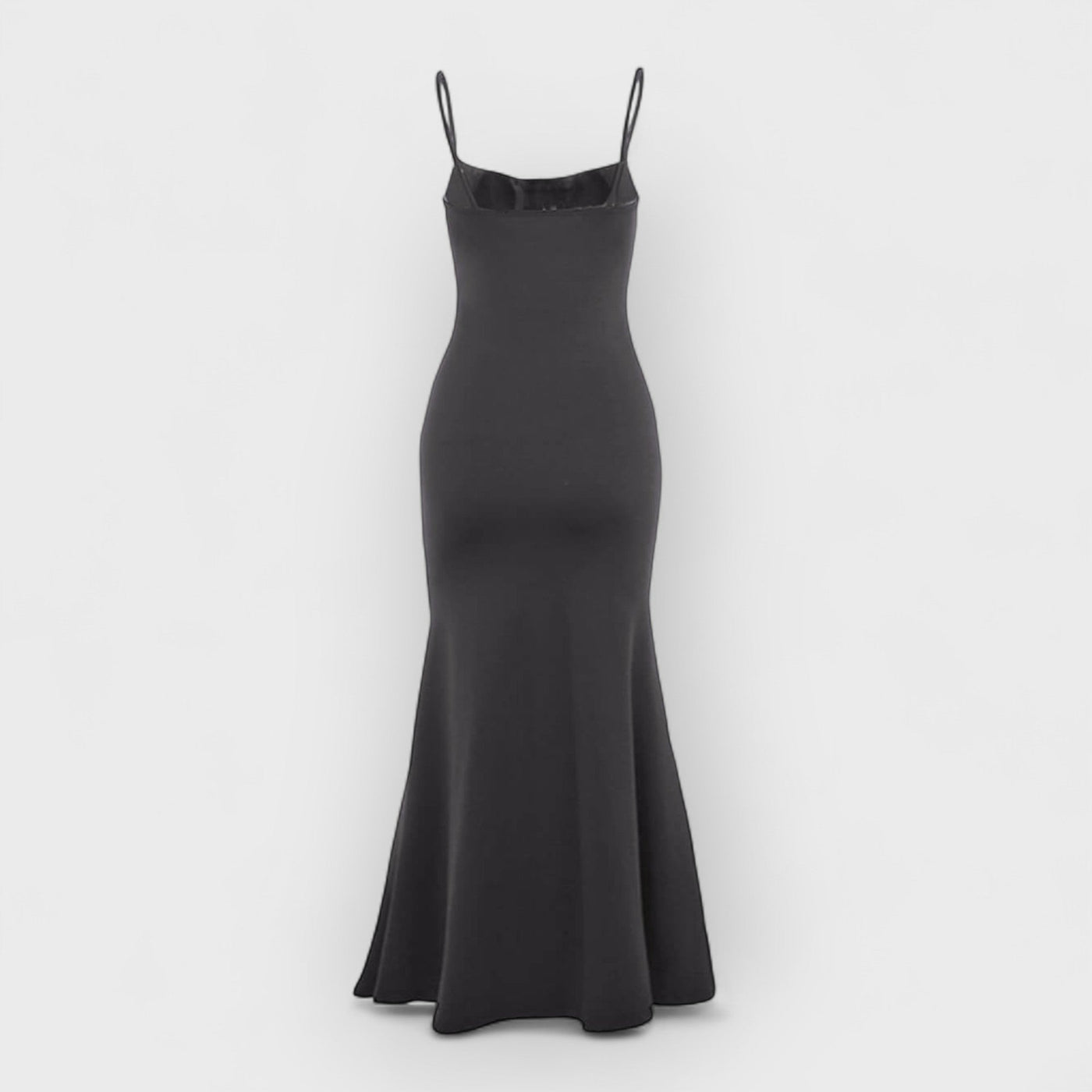 Square Neck Ruched Corset Fishtail Evening Maxi Dress