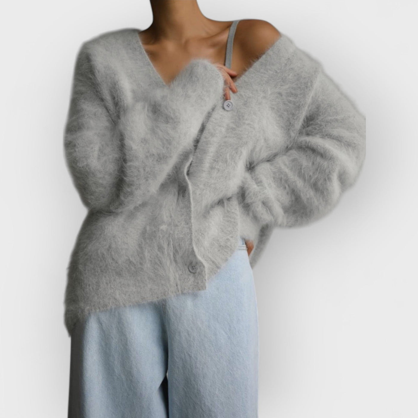 Vegan Knit Long Sleeve Cardigan