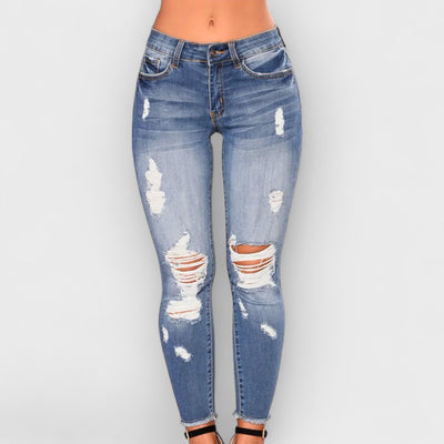 High-Waisted Stretch Skinny Jeans