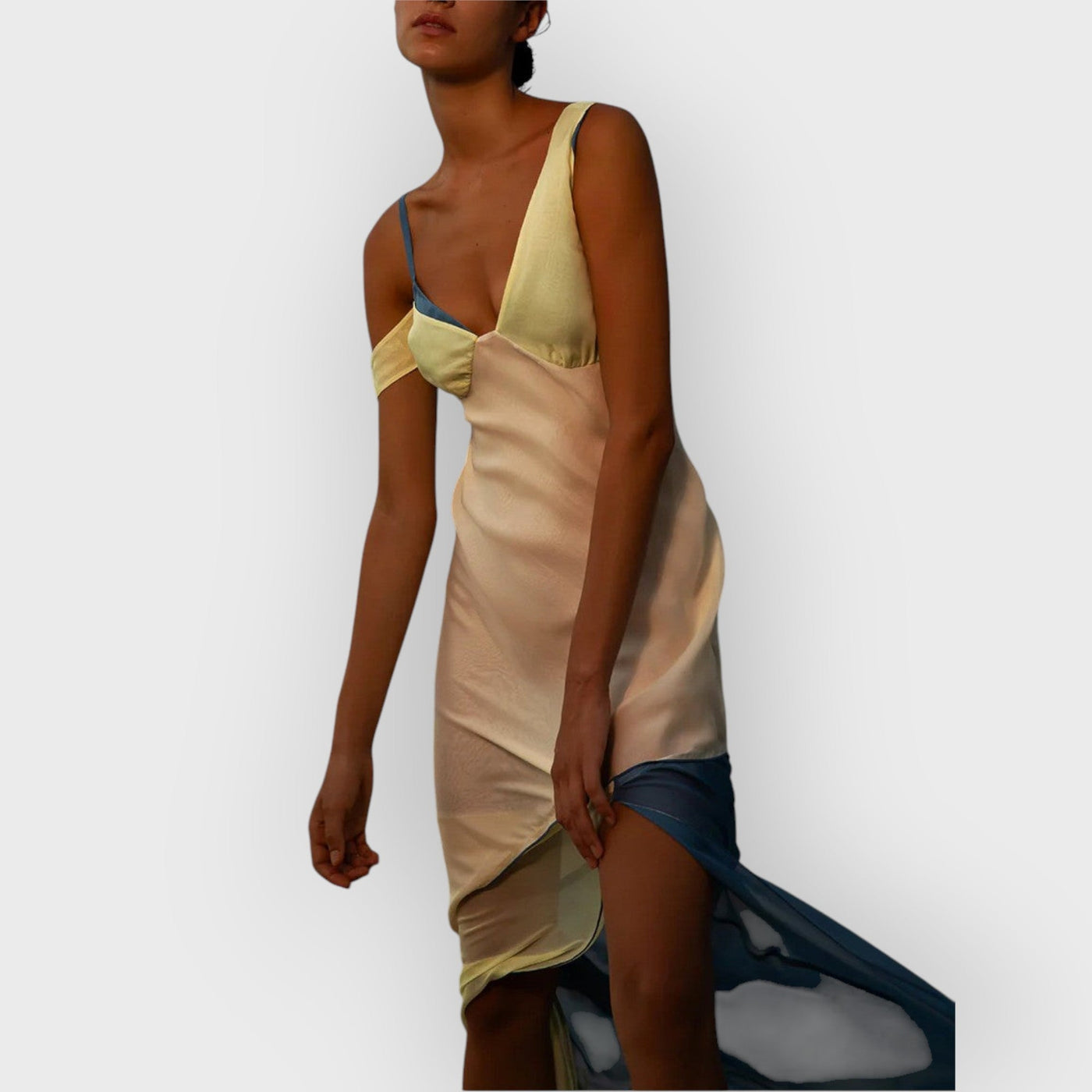 Thames Splice Midi Dress