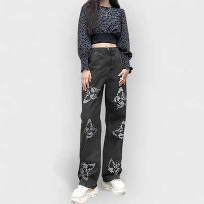 Printed Slim Fit Jeans