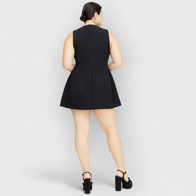 Silk Bow Charm Mini Dress