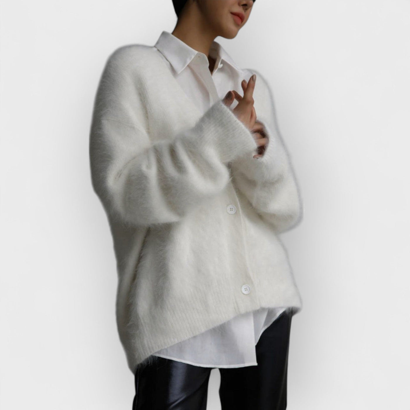 Vegan Knit Long Sleeve Cardigan