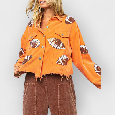 Game Day Rugby Sequined Single Breasted Jacket