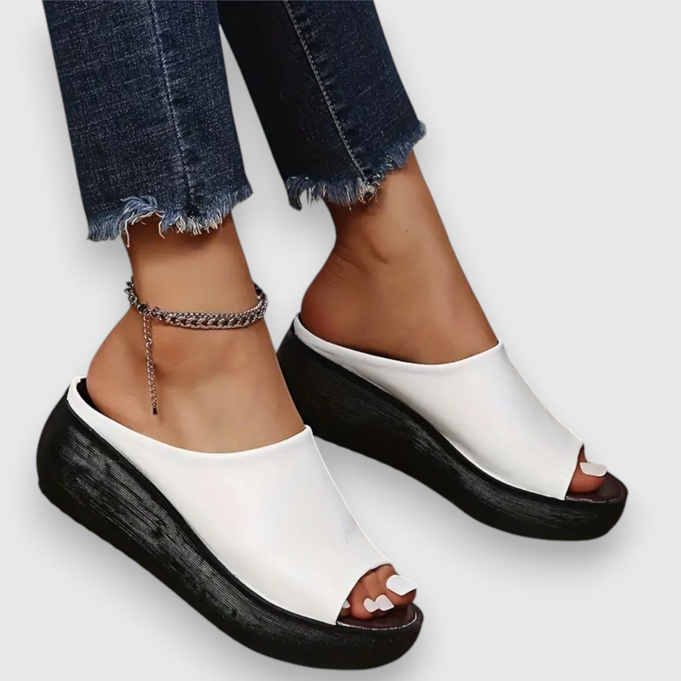 Amelie - Soft Faux Leather Sandal