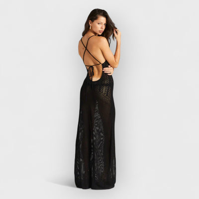 Cut-Out Knitwear Dress - Floral