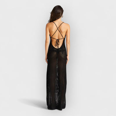 Cut-Out Knitwear Dress - Floral