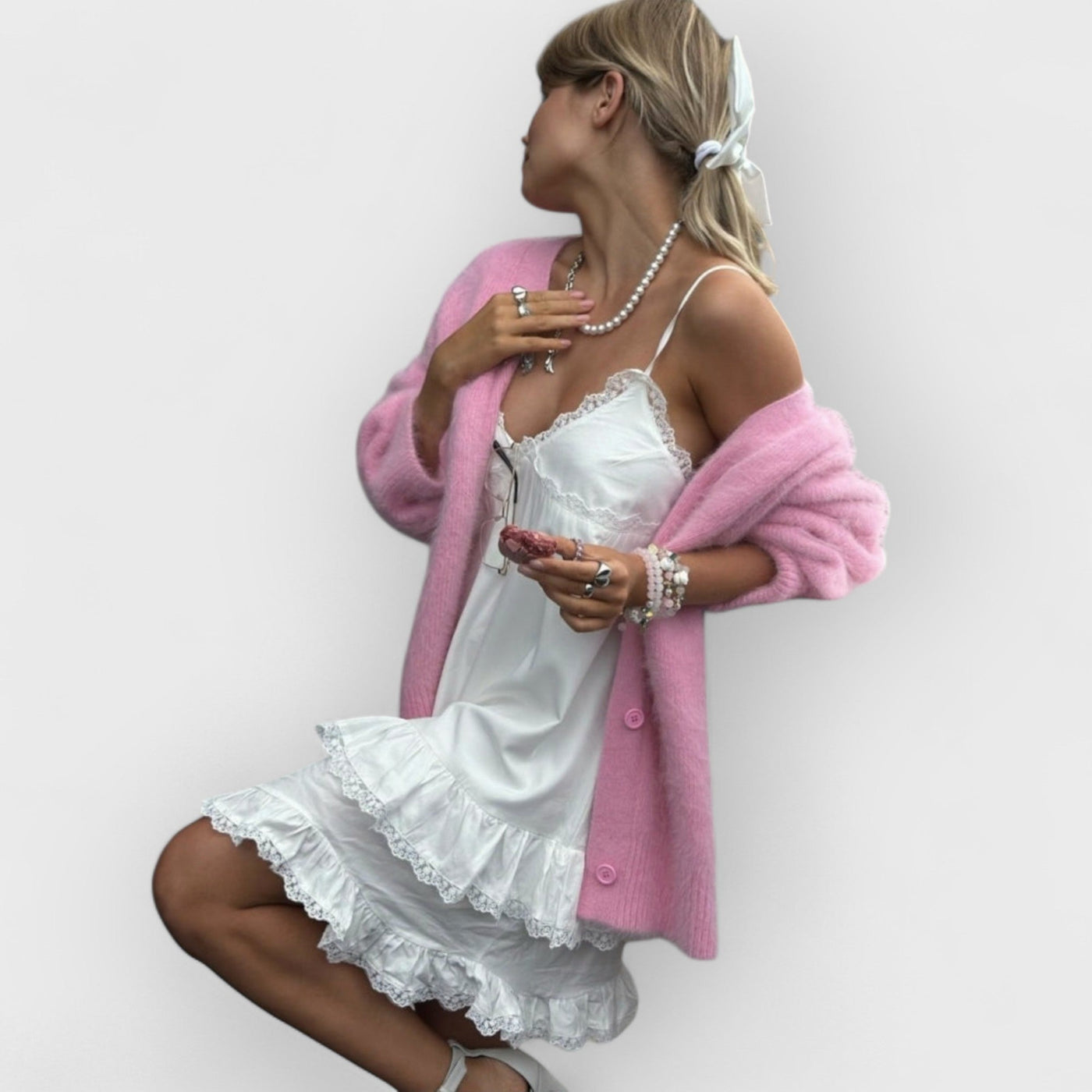 Vegan Knit Long Sleeve Cardigan