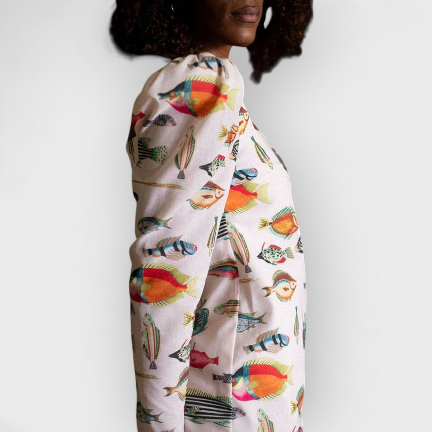 Fish Print Mini Dress