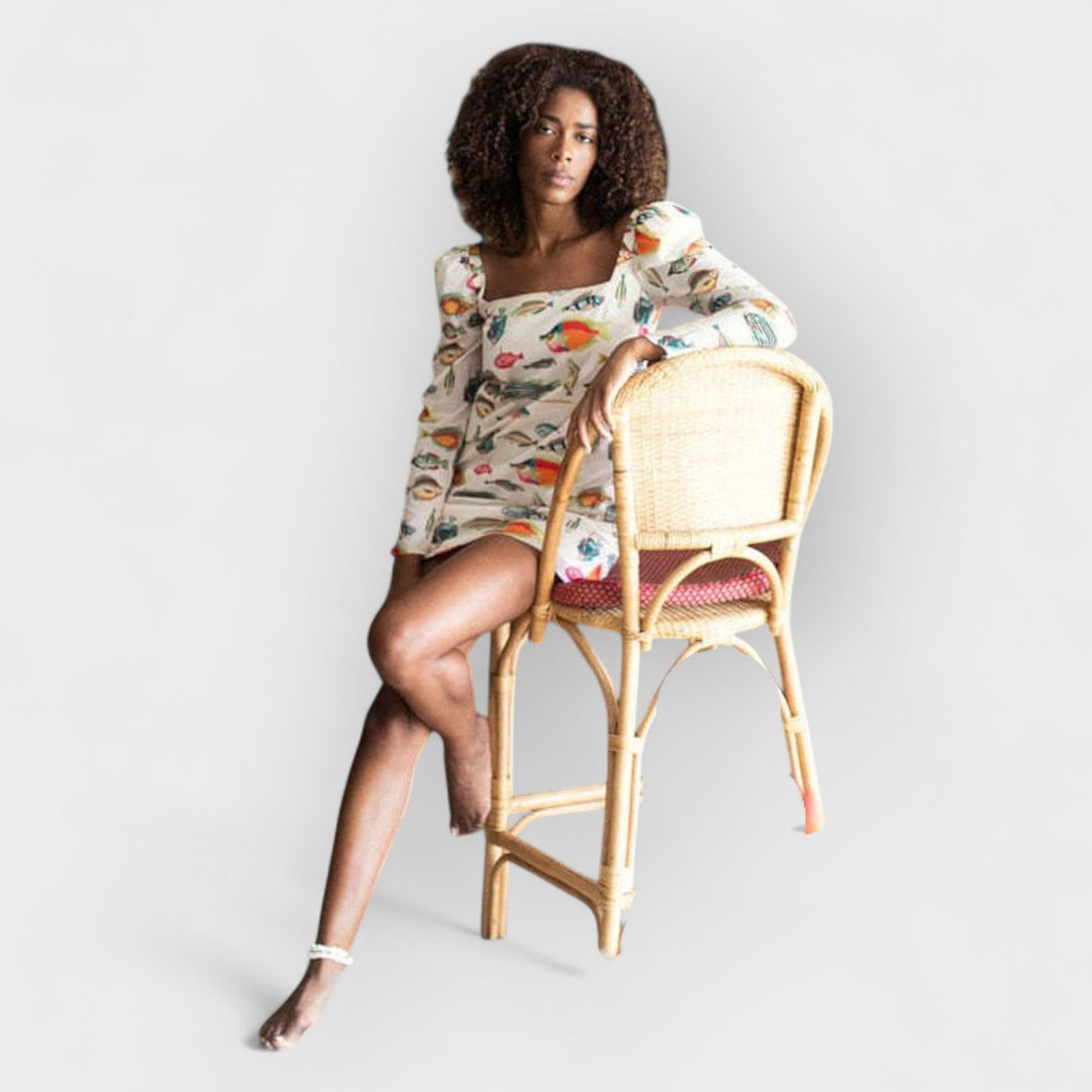 Fish Print Mini Dress