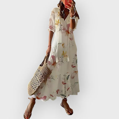 Anja Long Elegant Floral Dress