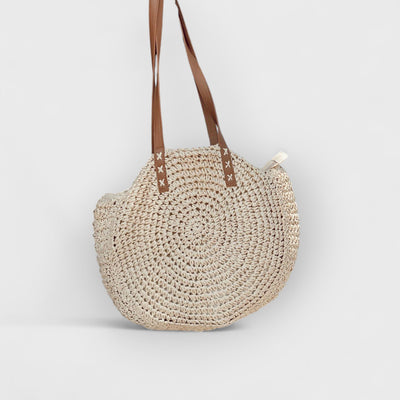 Round Straw Tote Bag