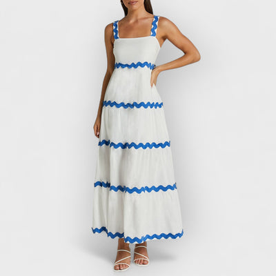 Simple Ripple Bandeau Slip Dress