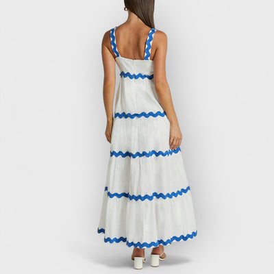 Simple Ripple Bandeau Slip Dress