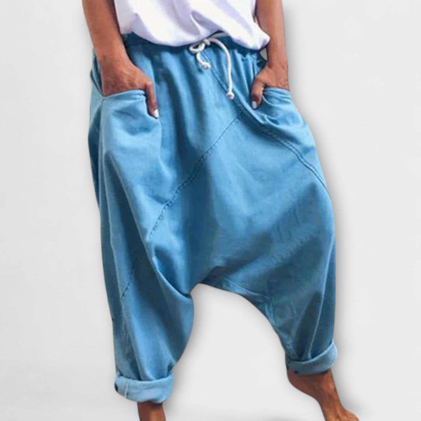 Hara - Loose-Fitting Harem Pants with Drawstring