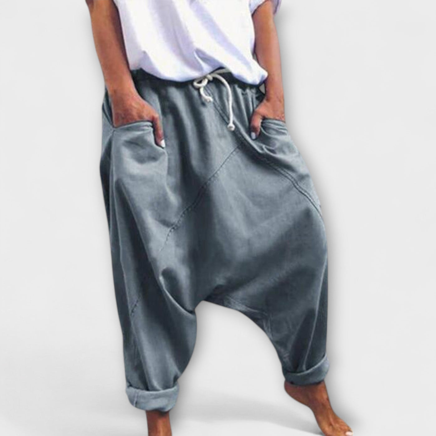 Hara - Loose-Fitting Harem Pants with Drawstring