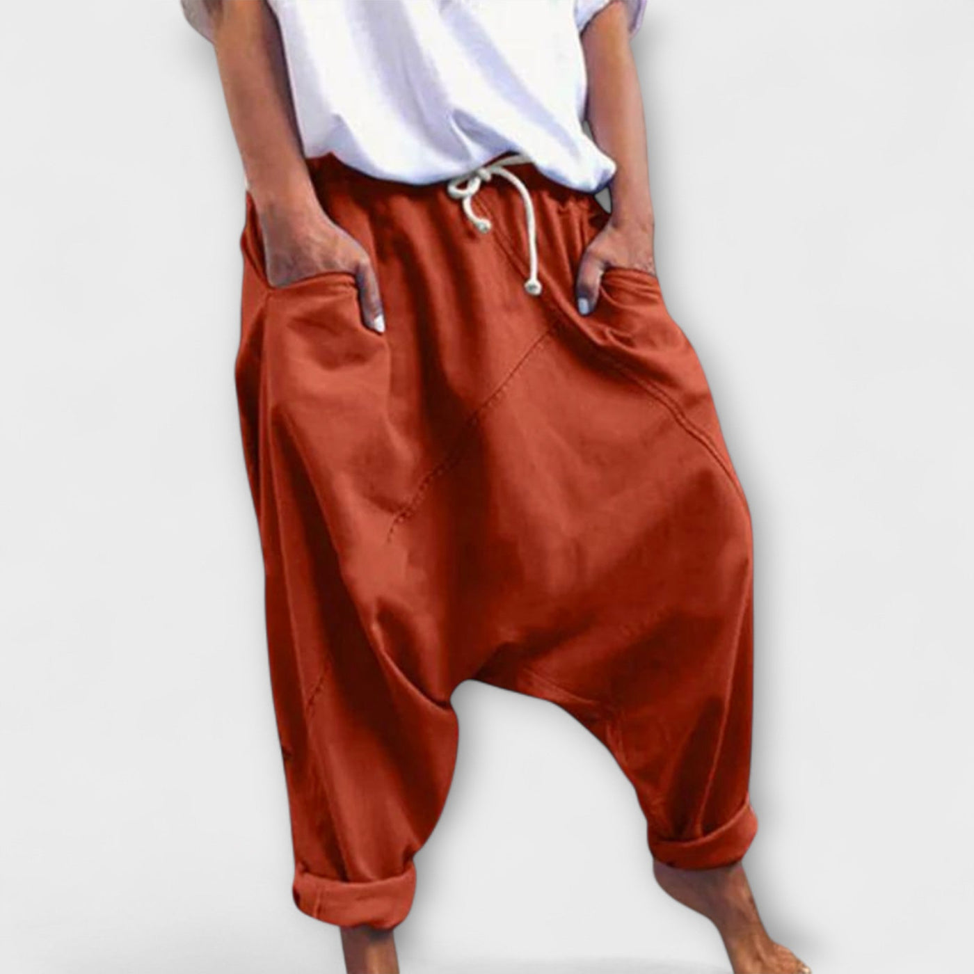 Hara - Loose-Fitting Harem Pants with Drawstring