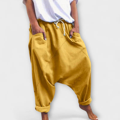 Hara - Loose-Fitting Harem Pants with Drawstring