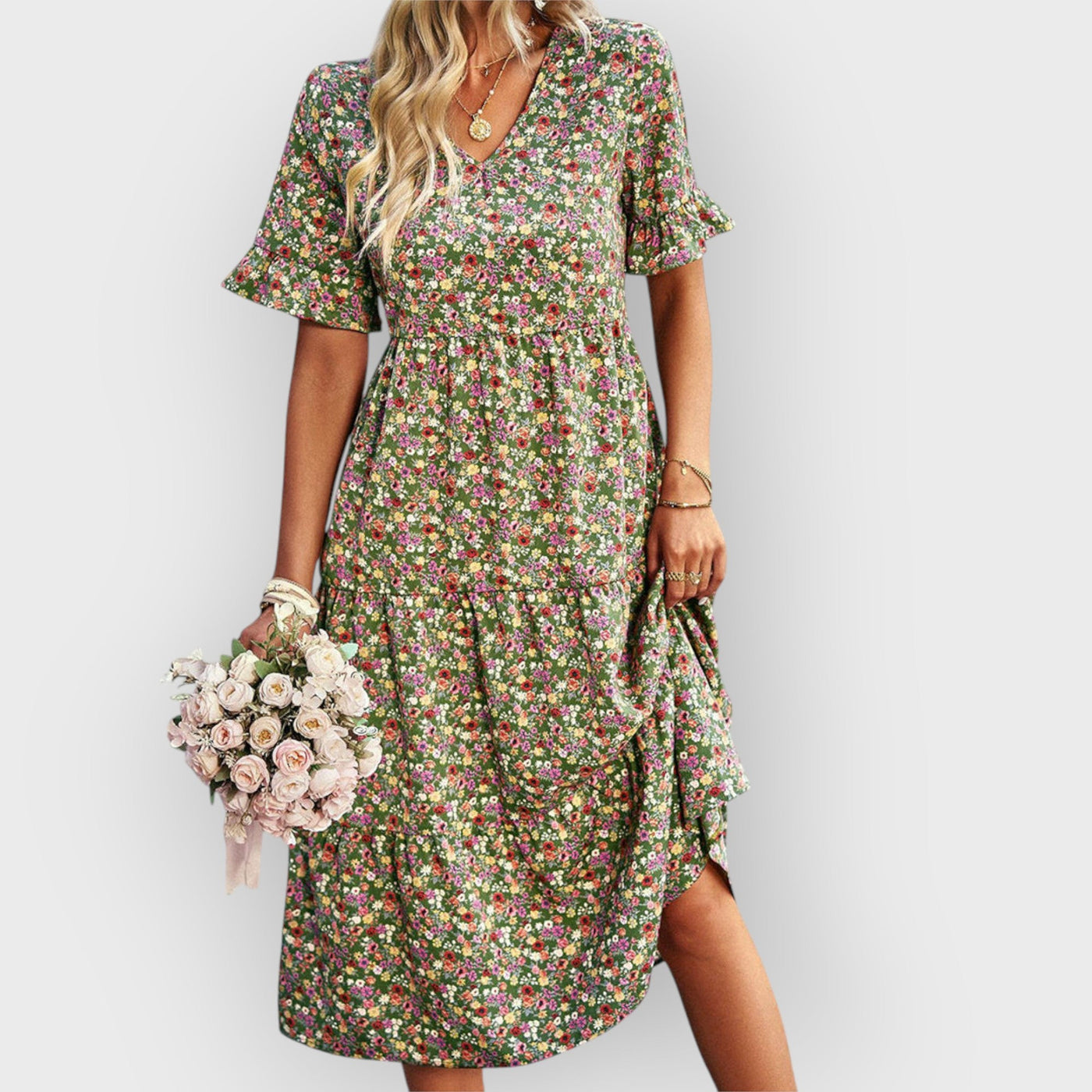 Emery Floral Summer Midi Dress
