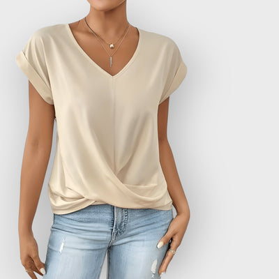 Maia V-Neck Tie Front Top
