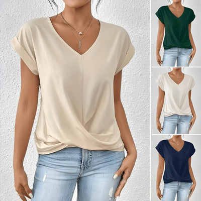 Maia V-Neck Tie Front Top