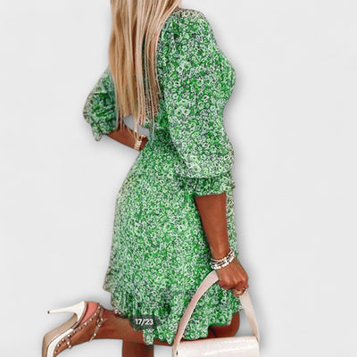 Floral Puff Sleeve Dress for Women