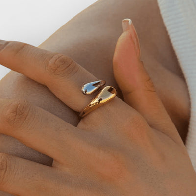 Jessica Druppel Ring Goud-Zilver