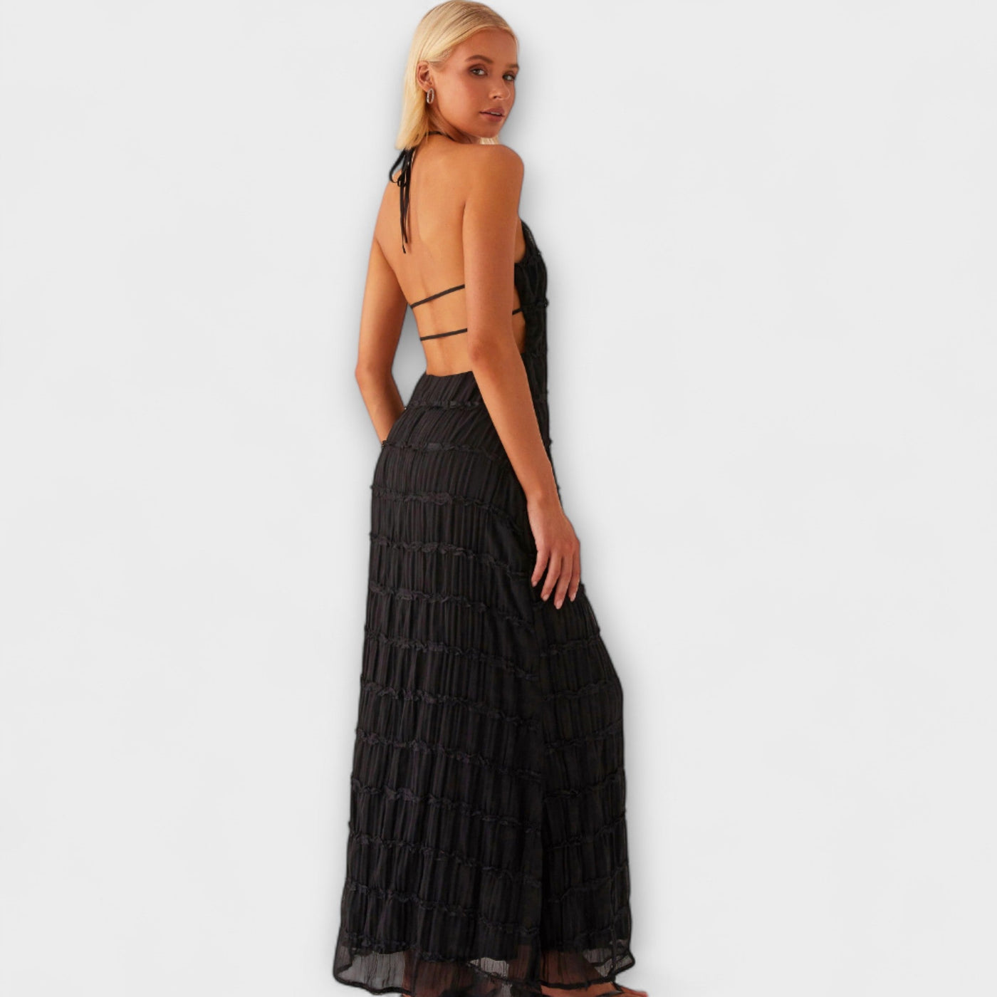 Adeline - Halterneck Maxi Dress