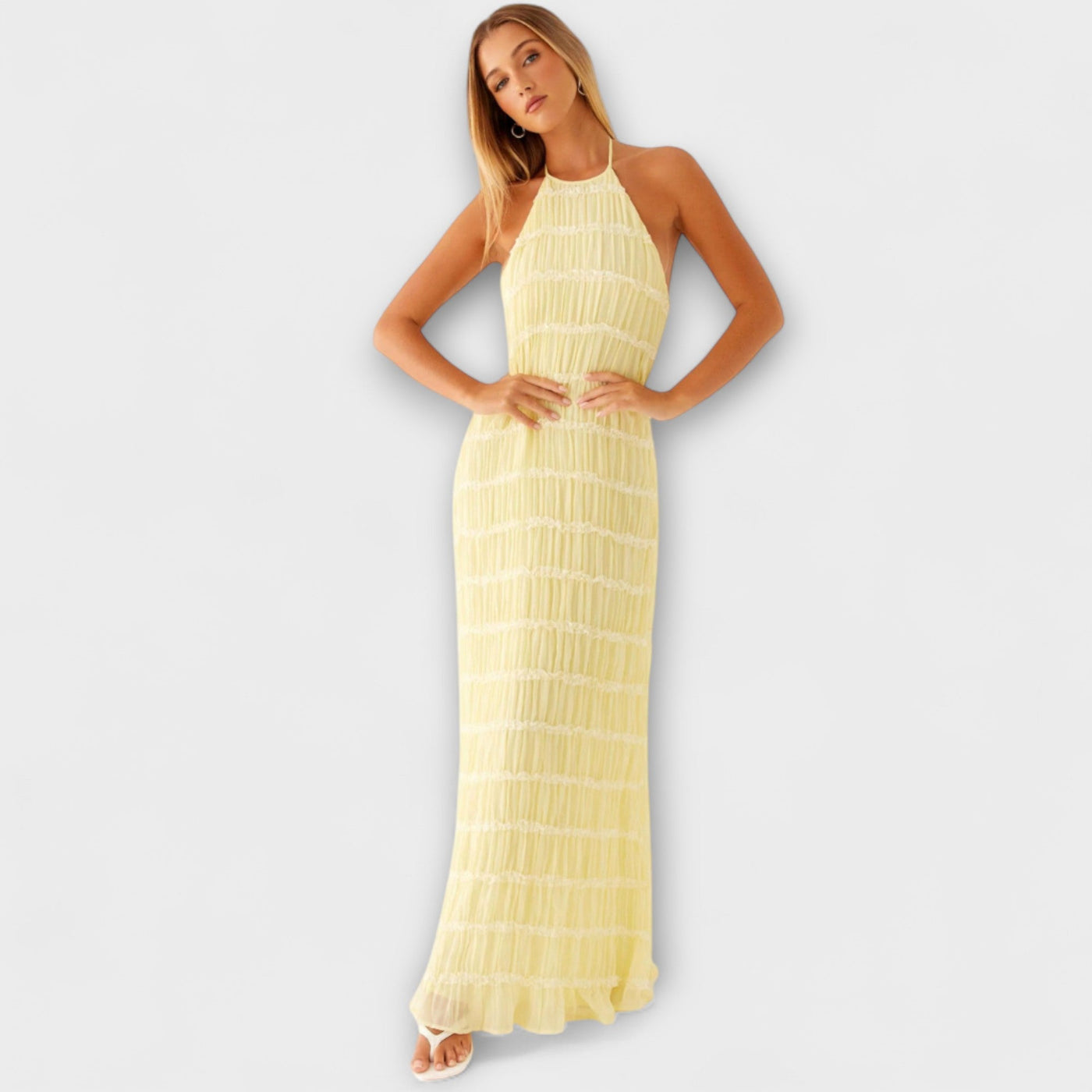 Adeline - Halterneck Maxi Dress