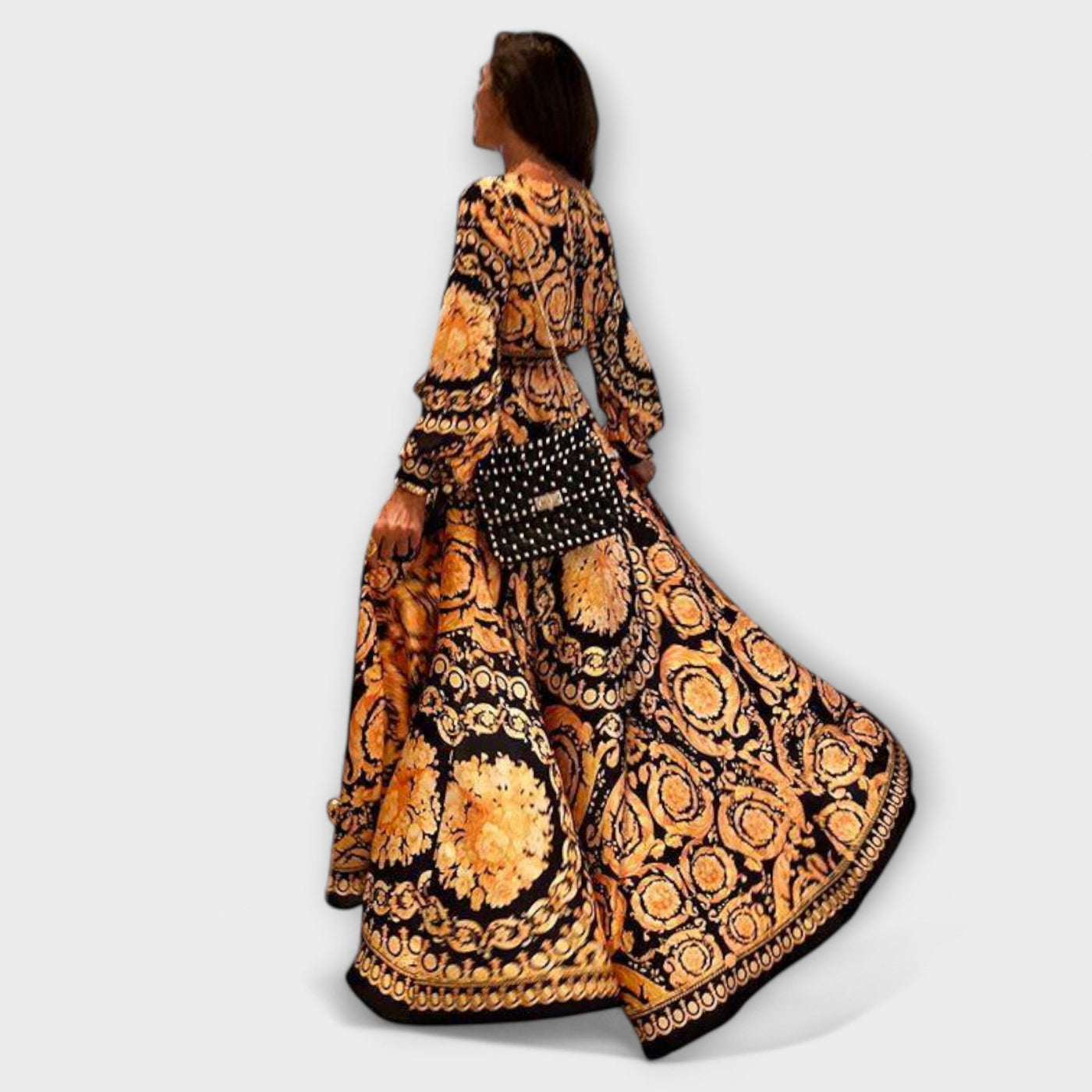 Wrap Dress - Boho Women's Dress with Slit