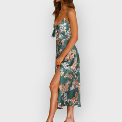 Dreamers Midi Dress - Green Floral
