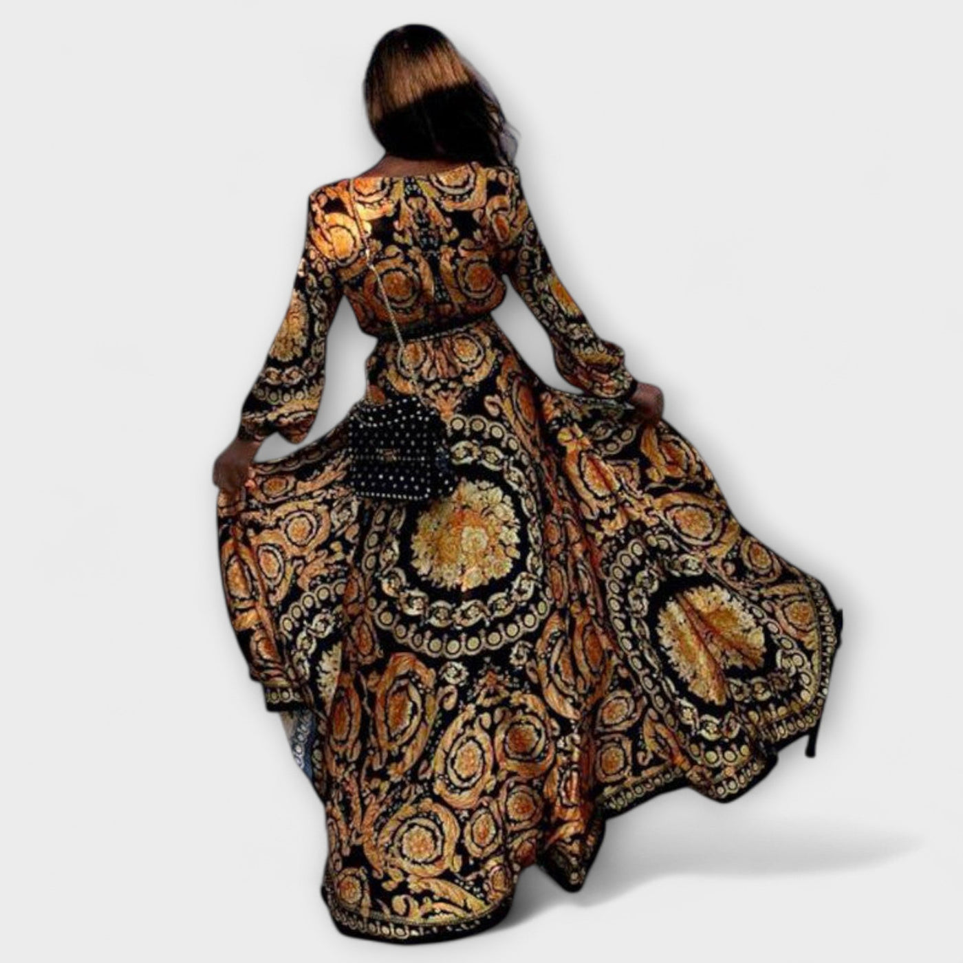 Wrap Dress - Boho Women's Dress with Slit