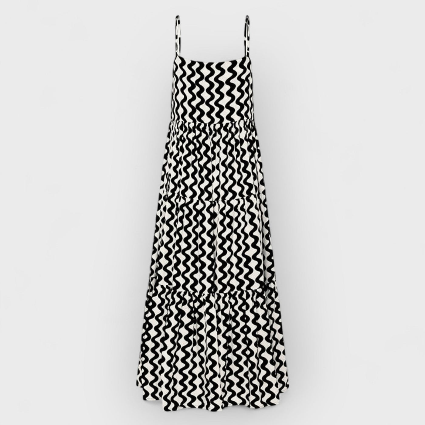 Strappy Square Neck Split Maxi Dress