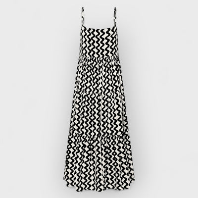 Strappy Square Neck Split Maxi Dress
