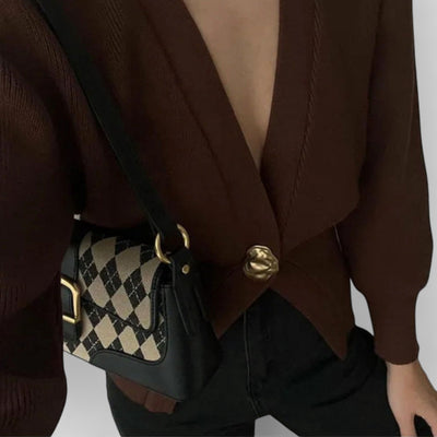V Neck Button Cardigan