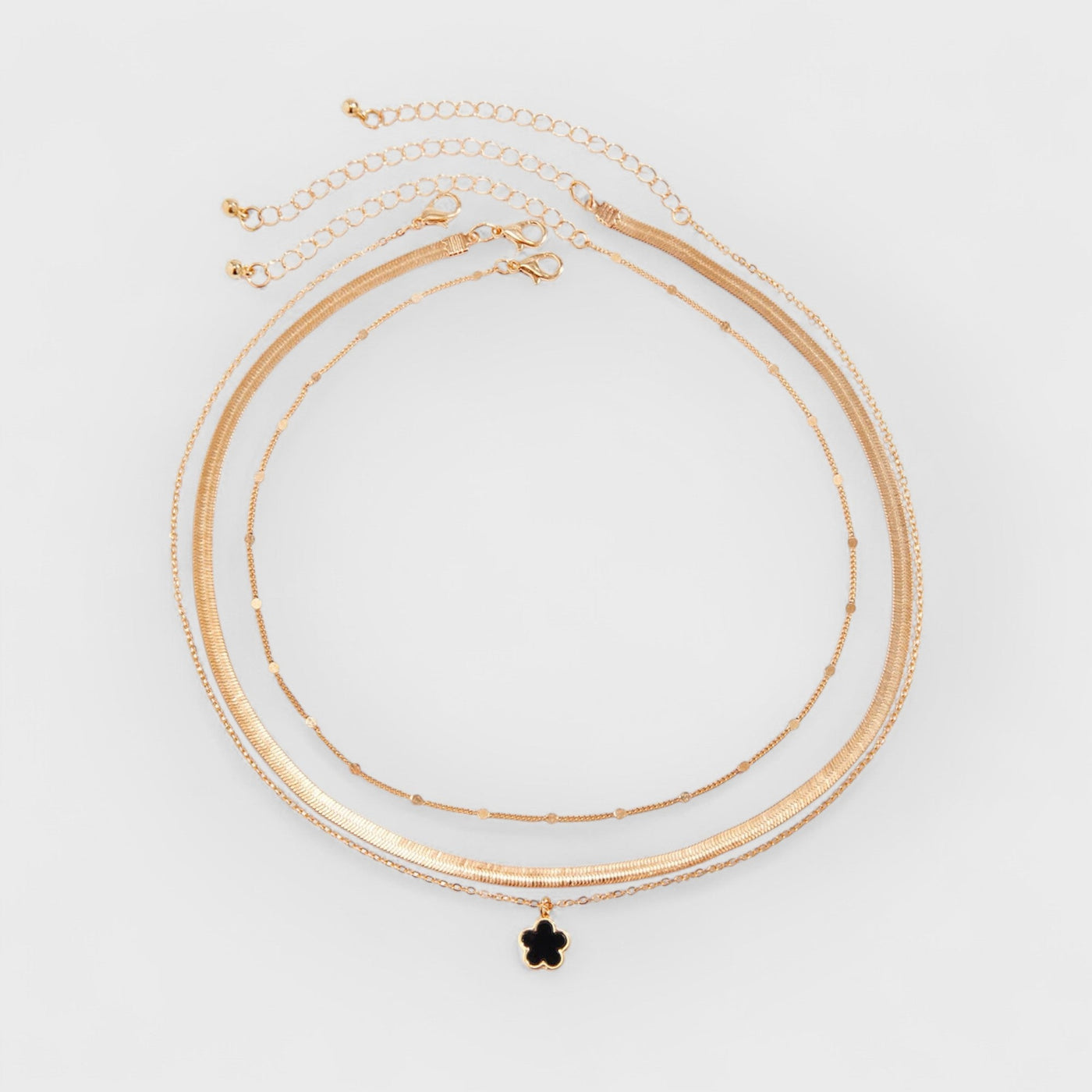 Clover Rainbow Serpent Chain Necklace